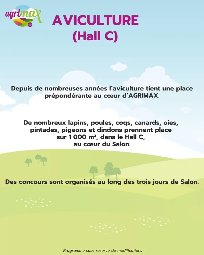 Programme Aviculture (Hall C)